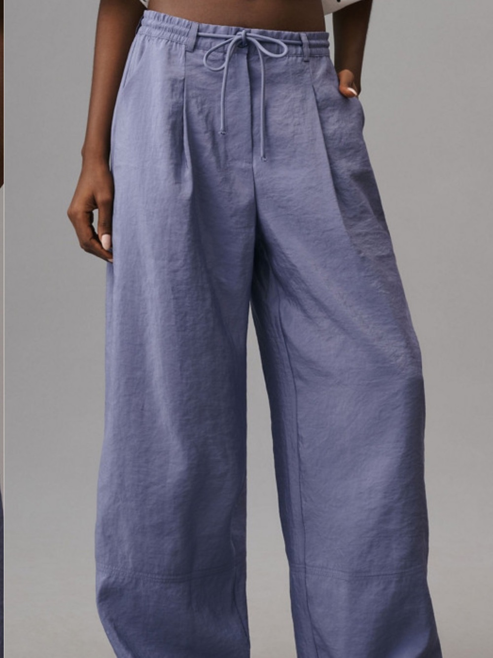MAEVE by Anthropologie Seamed Wide Leg Track Pants Purple Women's- Size Small